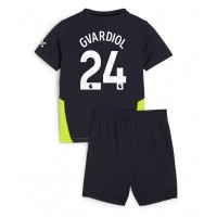 Echipament fotbal Manchester City Josko Gvardiol #24 Tricou Deplasare 2024-25 pentru copii maneca scurta (+ Pantaloni scurti)